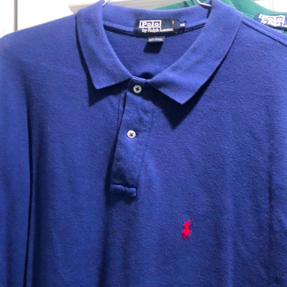 Polo Ralph Lauren Blue, Green, Purple, and striped Polo Shirt XXL Striped long S